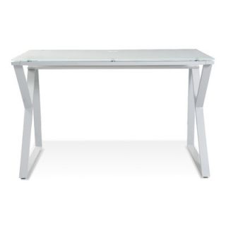 Jesper Office Tribeca Writing Desk with Glass Top X223 WH