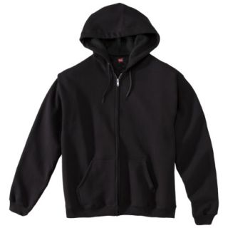 Hanes Premium Mens Fleece Zip Up Hooded Sweatshirt   Black S