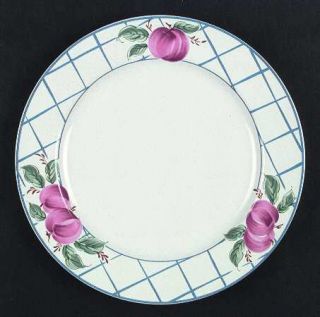 Studio Nova Macintosh Dinner Plate, Fine China Dinnerware   Pink Apples On Blue