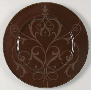 Target Snowfall Splendor Brown Dinner Plate, Fine China Dinnerware   Taupe Scrol