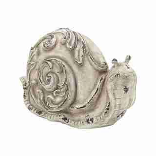 Weathered Cream Garden Snail (CreamFinish WeatheredMaterials High quality fiber glass dimension 10 inches high x 14 inches wide x 6 inches deep )