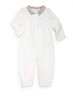 Burberry Infants Check Collar Coverall