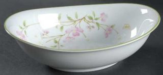 Noritake First Blush 12 Oval Serving Platter, Fine China Dinnerware   Pink & Wh