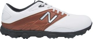 Mens New Balance Minimus LX   White/Brown Golf Shoes