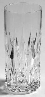 Nachtmann Helena Highball Glass   Clear, Vertical Teardrop Cut Bowl