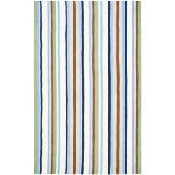 Handmade Childrens Stripes Cotton Rug (3 X 5)