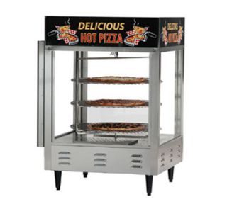 Gold Medal 23 in Countertop Merchandiser w/ (4) 18 in Pizza Capacity & 2 Pass Thru Doors