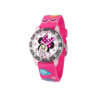 Disney Minnie Mouse Easy Read Plastic Strap Watch, Girls
