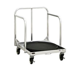 New Age Platform Design Tray Dolly For Oval Trays & 3 Sides w/ Handles, Aluminum