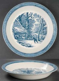 Royal (USA) Currier & Ives Blue 10 Pie Baking Plate, Fine China Dinnerware   Bl