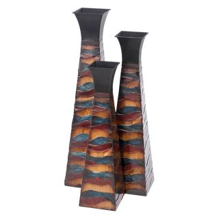 Aspire Home Accents 33H in. Tapered Floor Vases   Set of 3 Multicolor   63596