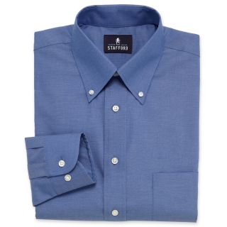 Stafford Performance Pinpoint Oxford Dress Shirt with Button Down Collar,