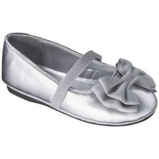 Toddler Girls Cherokee Janya Ballet Flat   Silver 9
