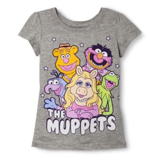 Disney The Muppets Infant Toddler Girls Short Sleeve Tee   Light Gray 2T