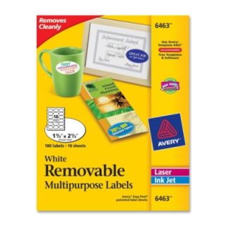 Avery Labels Oval Multi Use Labels, 1 1/2 x 2 1/2, White (6463)