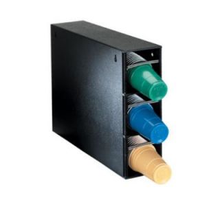 Dispense Rite Cup Dispensing Cabinet, (3) 6 46 oz Cups, Black Texture Polystyrene