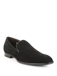 To Boot New York Bogart Suede Smoking Slippers   Soft Black