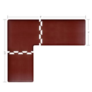 Wellness Mats L Series Puzzle Piece Collection w/ Non Slip Top & Bottom, 8x6.5x3 ft, Burgundy