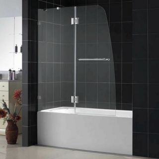 Dreamline SHDR314858601 Bathtub Shower Door, 48 x 58 Aqua Clear Hinged Glass Chrome