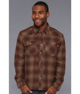 Outdoor Research Feedback Flannel Shirt Mens Long Sleeve Button Up (Brown)