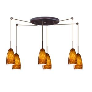 Besa Lighting BEL 6BC 150918 BR Chrissy Pendant