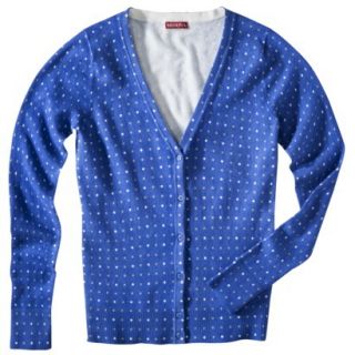 Merona Petites Long Sleeve V Neck Cardigan Sweater   Blue MP