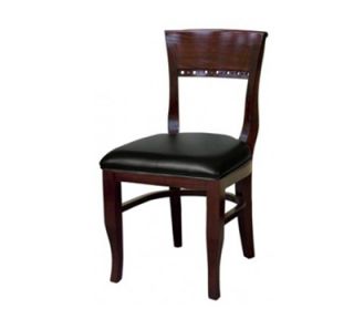 AAF Upholstered Beidermeier Side Chair w/ Circle Cutouts & Wood Back, Grade 5