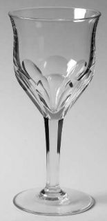 Val St Lambert Orestes Tcpl Sherry Glass   6 Sided Panel Cuts, Clear