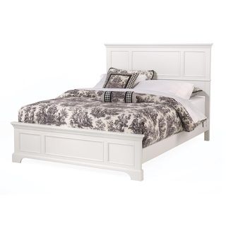 Naples White King Bed (WhiteMaterials Hardwood solids and engineered wood Finish WhiteDimensions 52 inches high x 80.75 inches wide x 87 inches deepModel 5530 600Assembly required. )
