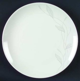 Pfaltzgraff Linea Dinner Plate, Fine China Dinnerware   Gray On White Floral, Co