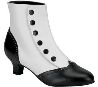 Womens Bordello Flora 1023   White/Black PU Boots