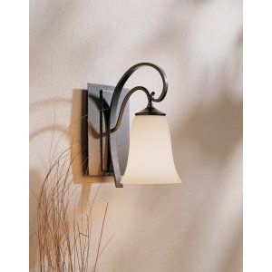 Hubbardton Forge HUB 204531 20 G35 Scroll Sconce 1 Light Scroll with Glass