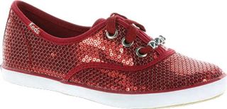 Girls Keds Champion K   Red Twill/Sequins Casual Shoes