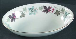 Royal Doulton Camelot 9 Oval Vegetable Bowl, Fine China Dinnerware   Blue,Brown