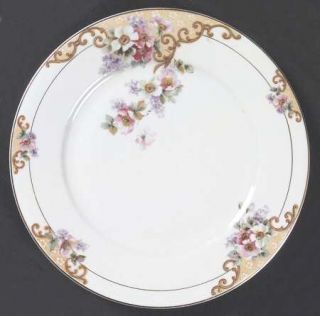 Thun Windemere (Round) Dinner Plate, Fine China Dinnerware   Brown Scroll,Floral