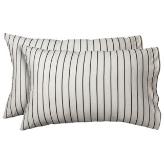 Room Essentials Jersey Pillow Case Set   Ebony Stripe (King)