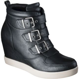 Womens Mossimo Katley Sneaker Wedges   Black 6.5