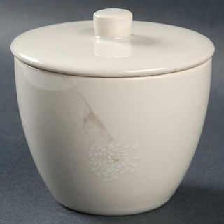 Calvin Klein Thistle (Khaki Background) Sugar Bowl & Lid, Fine China Dinnerware
