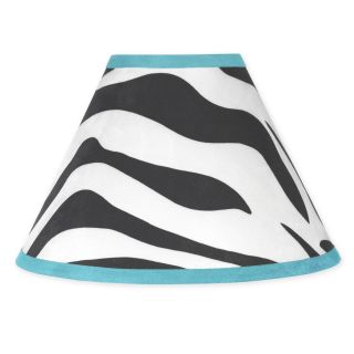 Sweet Jojo Designs Funky Zebra Turquoise Lamp Shade (White/ turquoise/ blackPrint Zebra printDimensions 7 inches high x 10 inches bottom diameter x 4 inches top diameterMaterial 100 percent cottonLamp base is NOT includedThe digital images we display h