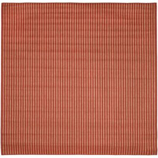 Vertical Red Stripe Outdoor Rug (710 Square)