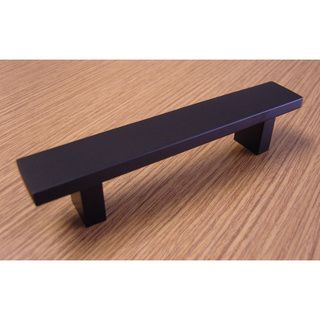 Contemporary 6 inch Rectangular Design Matte Black Finish Cabinet Bar Pull Handle (case Of 15)