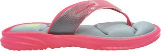 Womens New Balance Cruz II Plushfoam Thong   Grey/Pink Thong Sandals