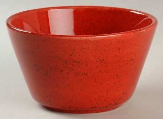 Pfaltzgraff Tempe Red Soup/Cereal Bowl, Fine China Dinnerware   Solid Red,Specks