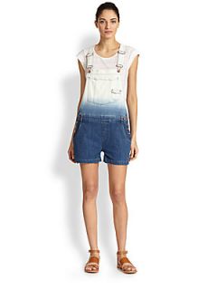Marc by Marc Jacobs Ombre Denim Short Overalls   Mila