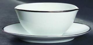 Kenmark Patrician Gravy Boat with Attached Underplate, Fine China Dinnerware   W