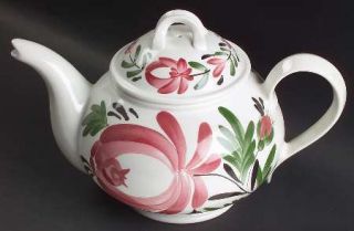 Portmeirion Welsh Dresser Teapot & Lid, Fine China Dinnerware   White Background