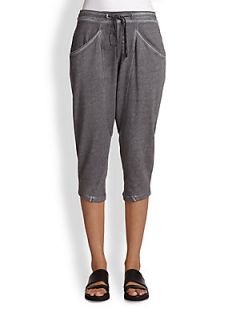 Helmut Lang Cropped Track Pants   Cave Grey
