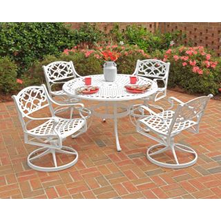 Home Styles Biscayne 42 in. Swivel Patio Dining Set   Seats 4 Multicolor   5552 