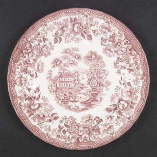 Franciscan Tonquin Pink Dinner Plate, Fine China Dinnerware   Pink Flowers & Lan
