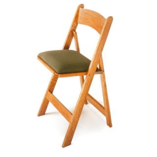 Kestell O 210F Oak Hardwood Folding Chair   O 210F F NATURAL/GRN FAB
